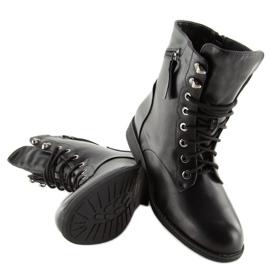 Čizme na vezanje crne workery 168-177 crne crno 1