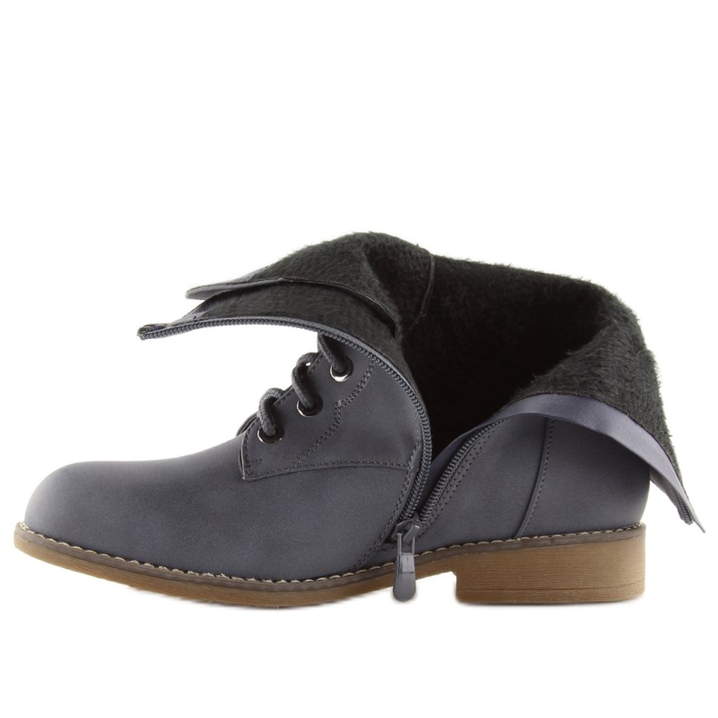 Čizme na vezanje plavo plava 168-177 Plava 2