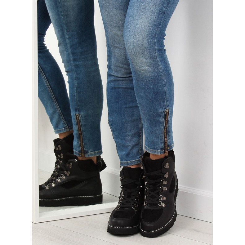 Crne ženske trapere 769-PA Black crno 1