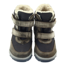 Kožne čizme s membranskim čizmama Bartuś bež tamnoplava 3