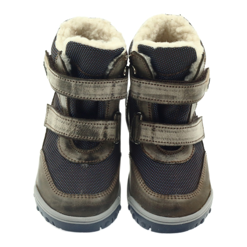 Kožne čizme s membranskim čizmama Bartuś bež mornarsko plava 3