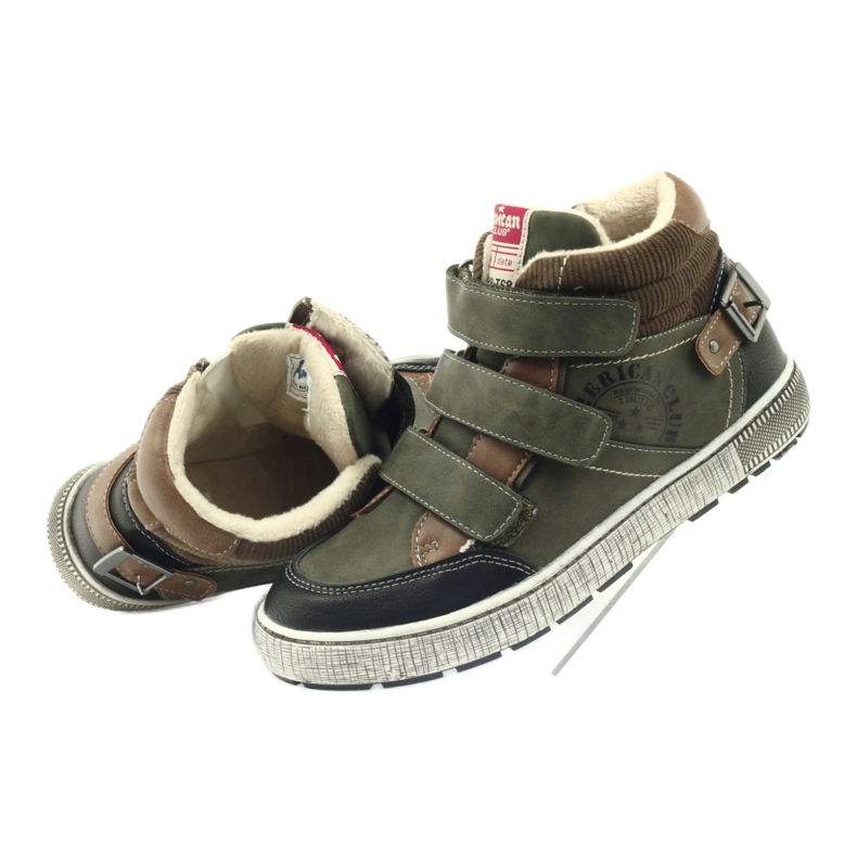 Zimske sportske cipele American Club 17779 crno smeđa zelena 4