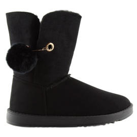 Crna emusy s pomponom SP04P crna crno 1