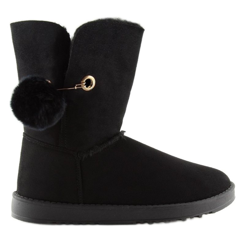 Crna emusy s pomponom SP04P crna crno 1