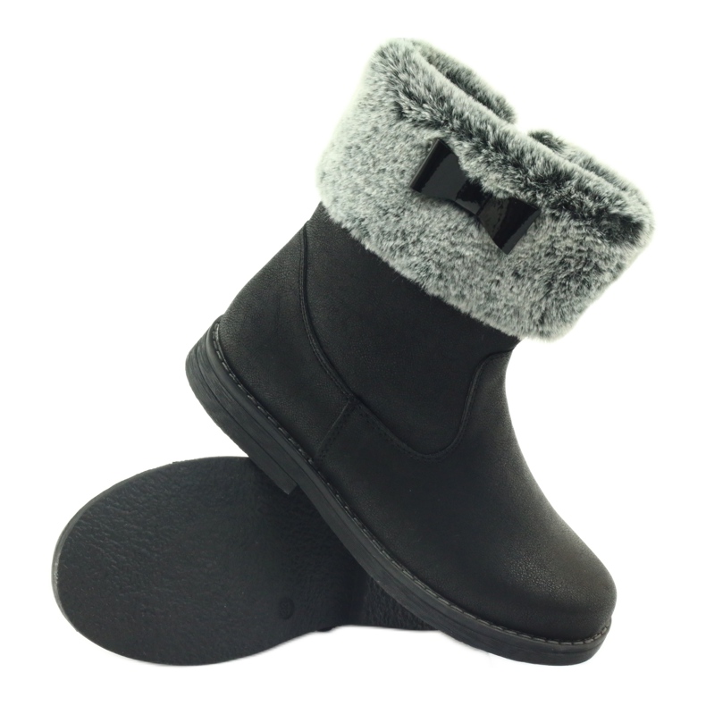 American Club Zimske čizme američke visoke čizme s krznom crna 3