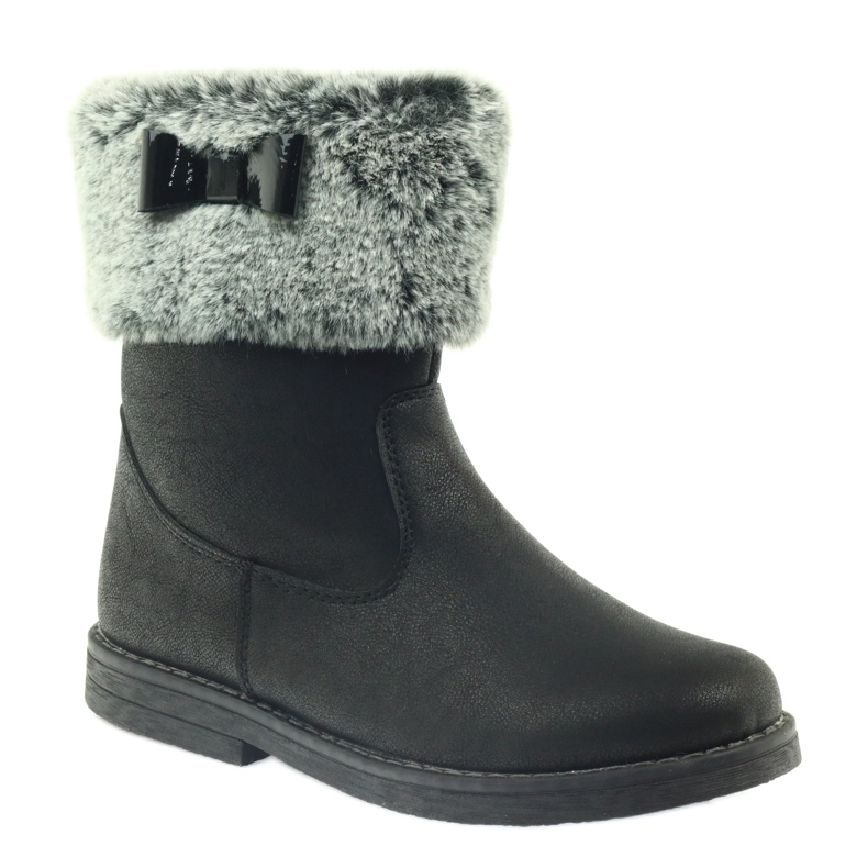 American Club Zimske čizme američke visoke čizme s krznom crno 1