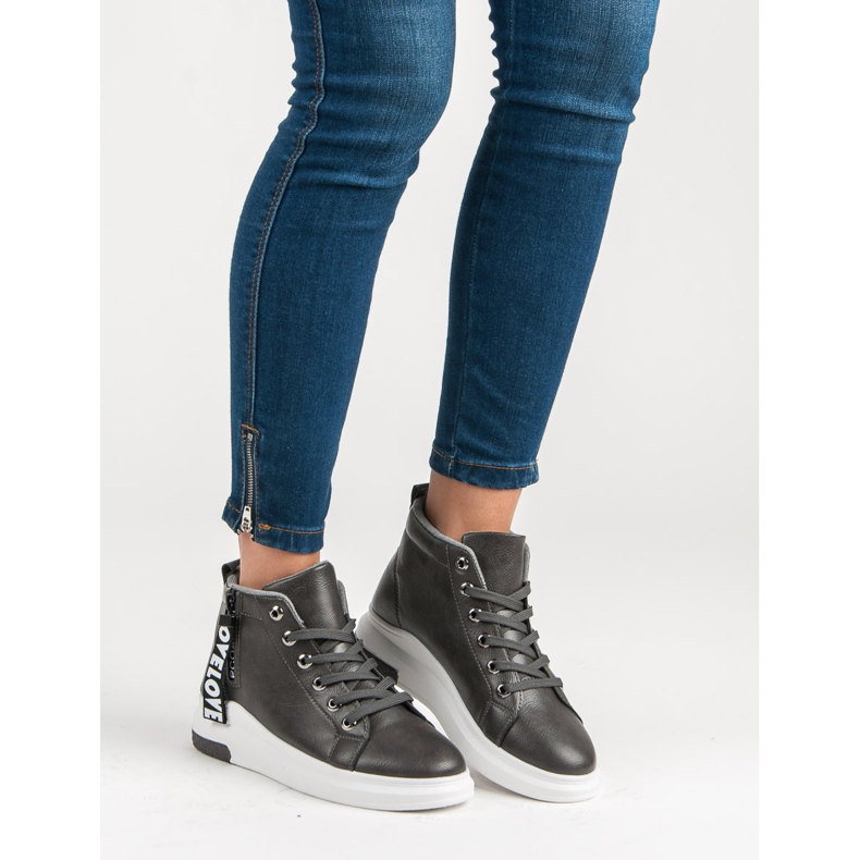 Tenisice s toplim vezanjem siva 1