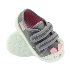 Befado dječje cipele papuče tenisice 907P101 siva ružičasta 3