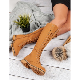 Seastar Ženske čizme na vezanje smeđa 1