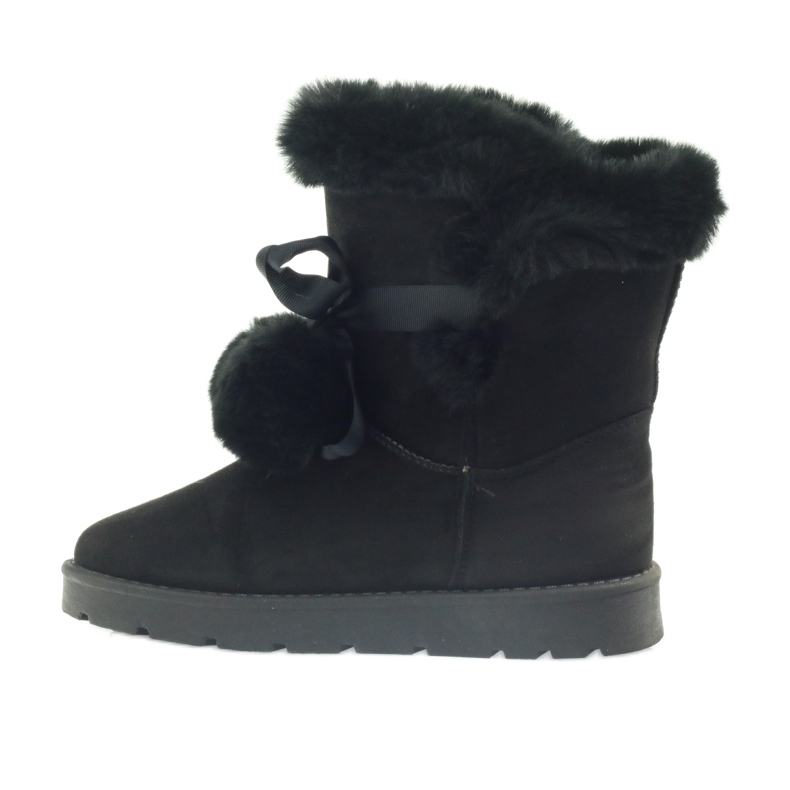 Crni Emusy Mukluki s pompom crno 2