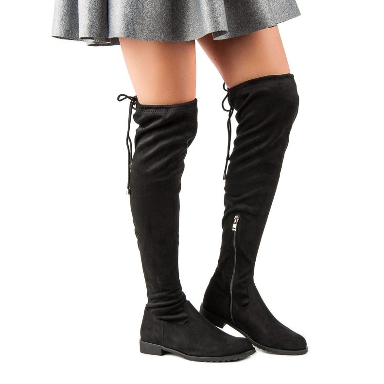 Bello Star Crne čizme iznad koljena crno 1