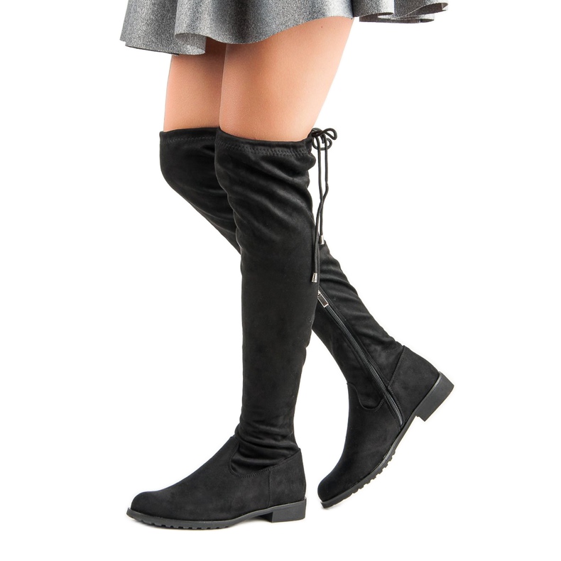 Bello Star Crne čizme iznad koljena crna 2