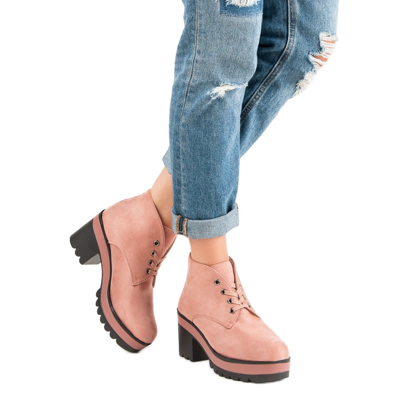 Lagane čizme s visokim potpeticama ružičasta 1