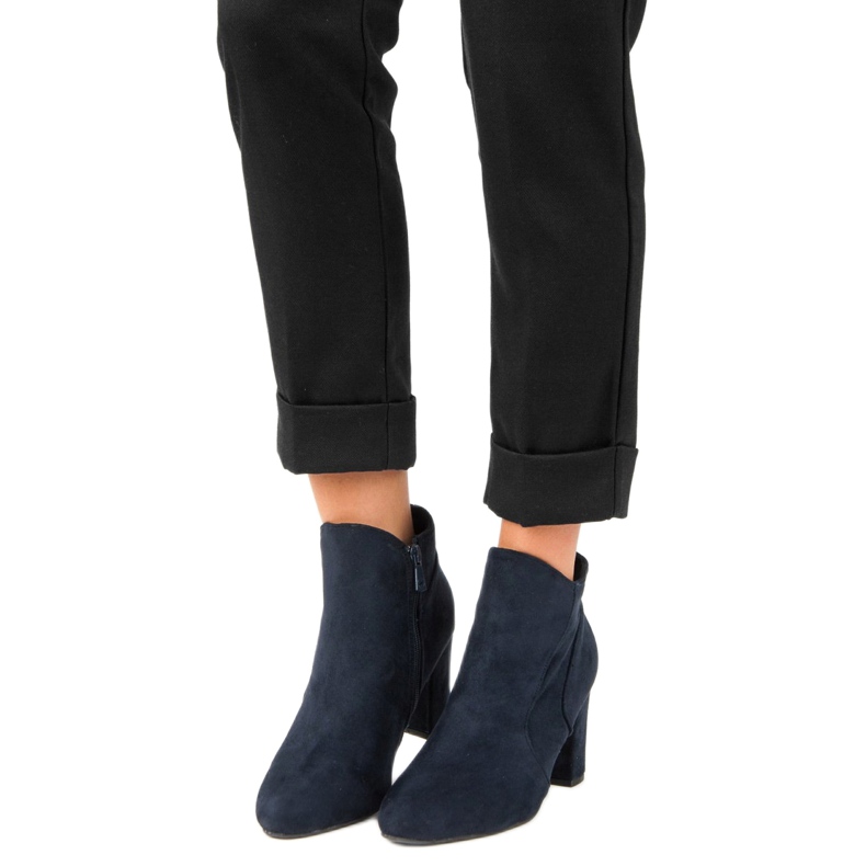 Kylie Elegantne čizme od antilopa plava 1