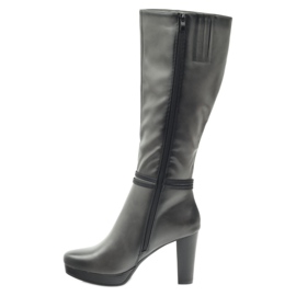 M.Daszyński Čizme na post Daszyński AM61 crno siva 2