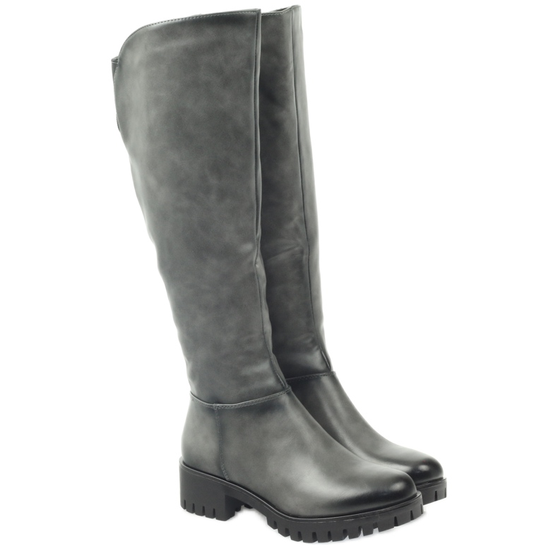 M.Daszyński Čizme s debelim dnom Daszyński MR1813 siva 3