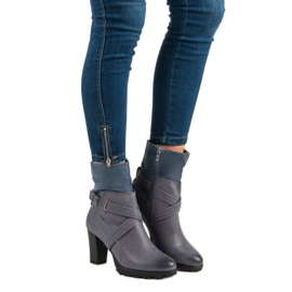 Sixth Sense Modne čizme na postu siva 2