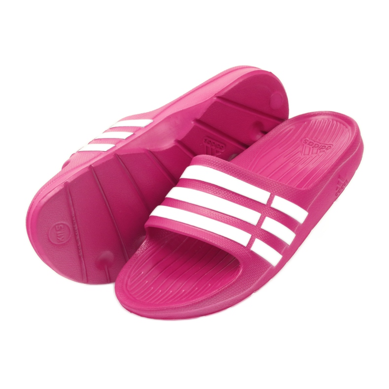 Adidas papuče Duramo Slide K Jr G06797 bijela ružičasta 4
