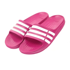 Adidas papuče Duramo Slide K Jr G06797 bijela ružičasta 3