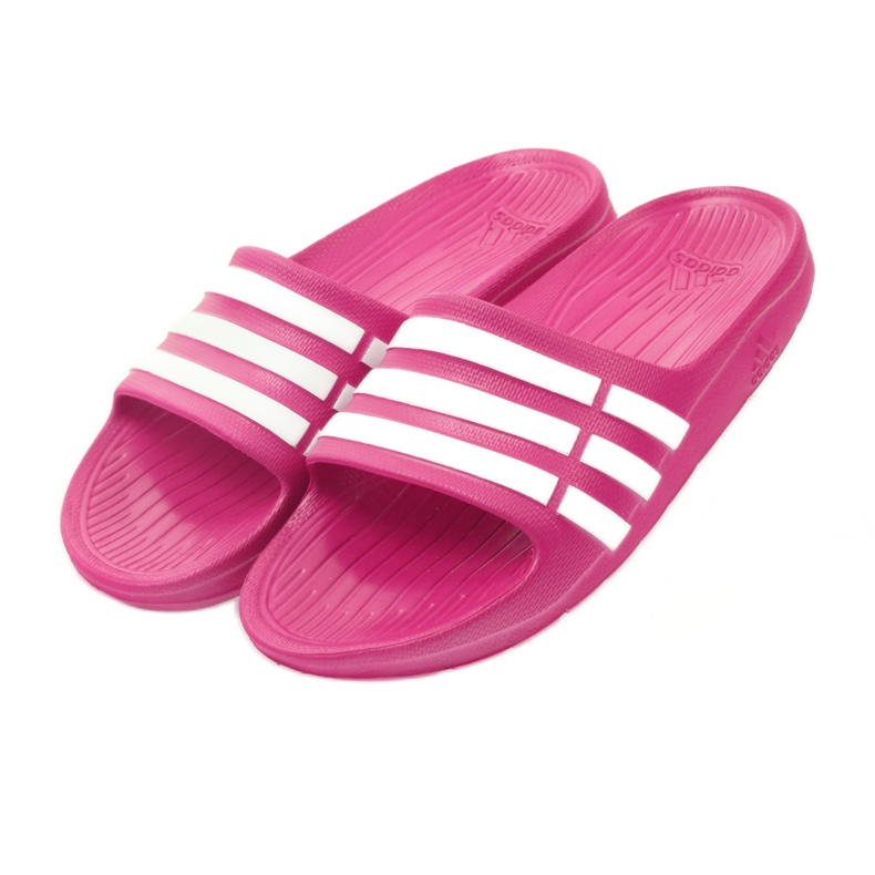 Adidas papuče Duramo Slide K Jr G06797 bijela ružičasta 3