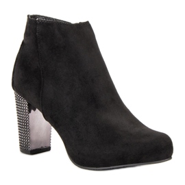 Elegantne čizme na post crna 2