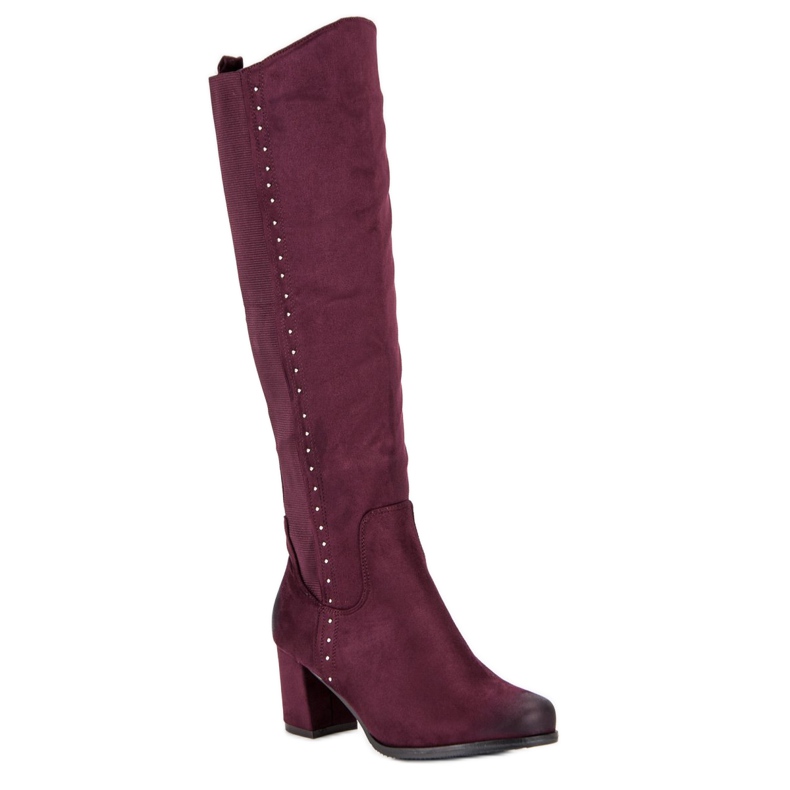 Udobne VINCEZA čizme s visokim potpeticama crvena 1