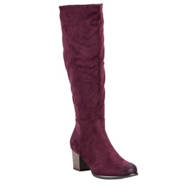 VINCEZA čizme od antilopa crvena 1