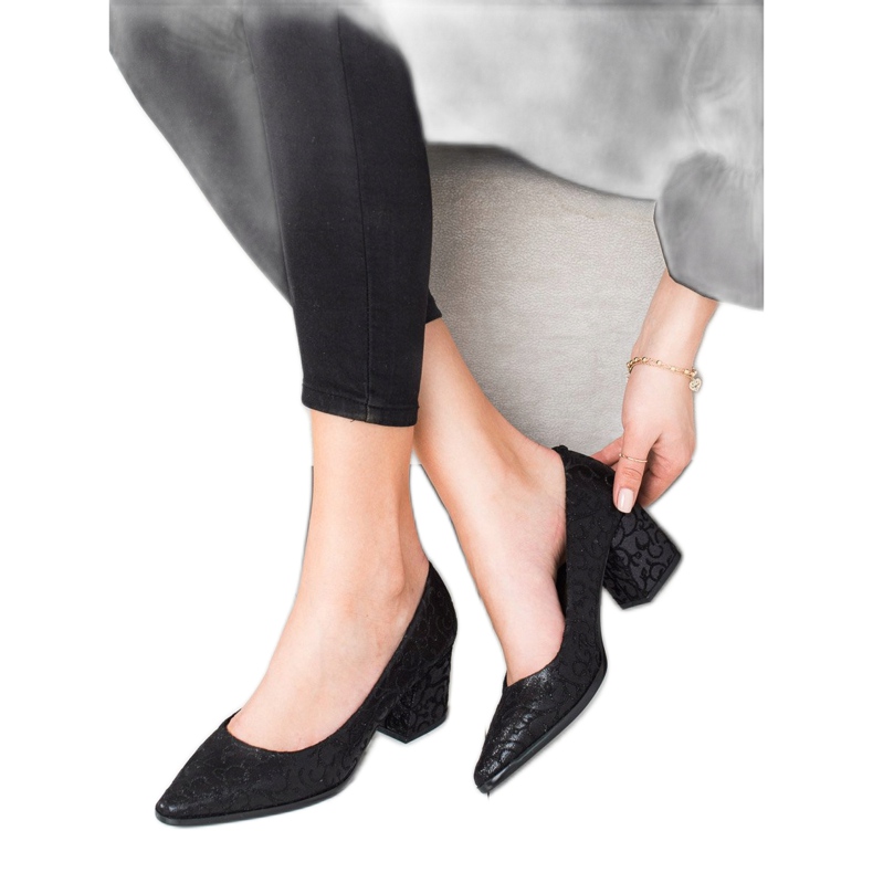 Kylie Elegantne crne pumpe crno 1