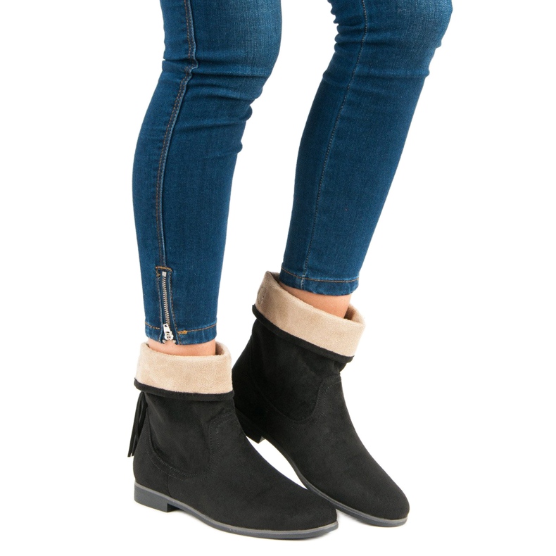 Weide Boho čizme od antilopa crna 2