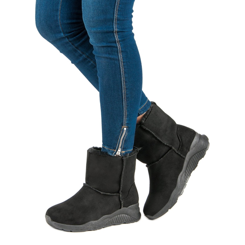 Crne čizme za snijeg crno 2