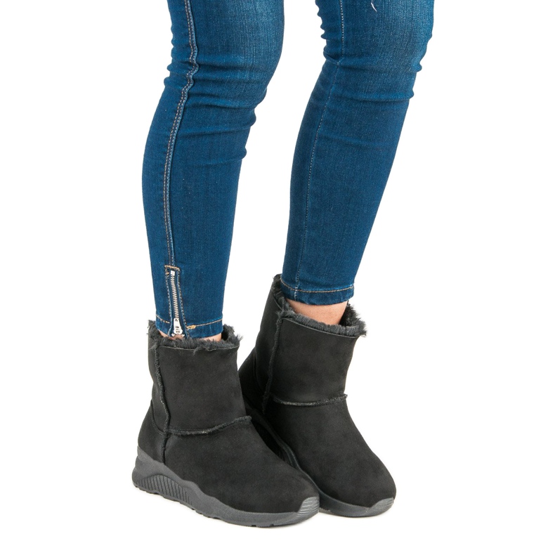 Crne čizme za snijeg crno 1