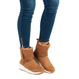 Devečke čizme za snijeg smeđa 2