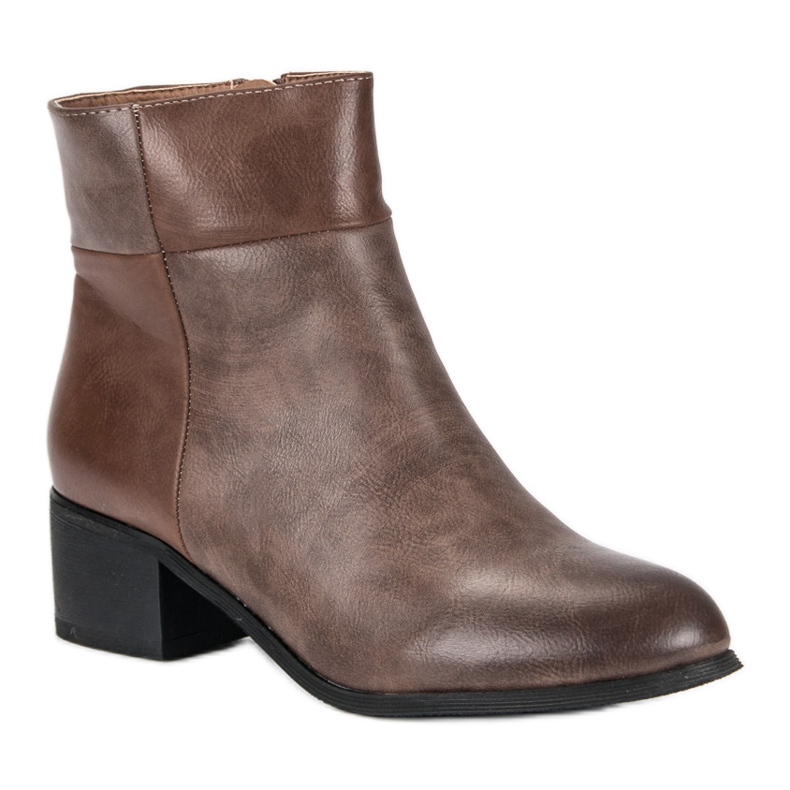 Small Swan Klasične čizme s visokim potpeticama crno smeđa 1