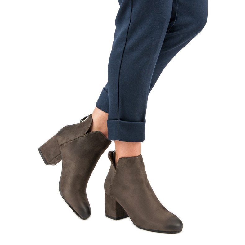 Vinceza Čizme na visoku petu od antilopa iz VINCEZE zelena 2