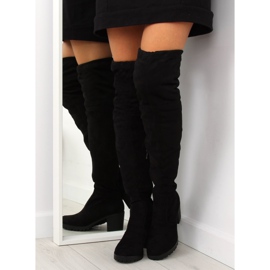 Crne čizme na visoku petu BH108-HB crna 2