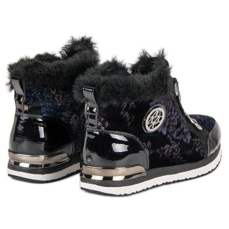 Aclys Modne vezane tenisice crno raznobojna 1