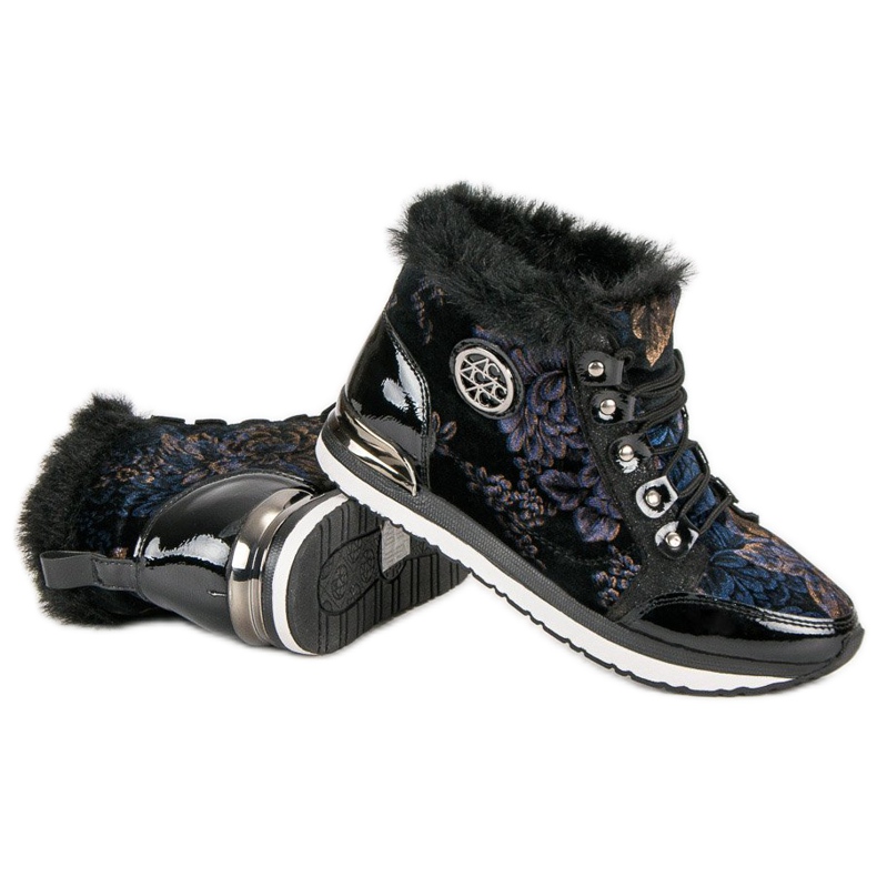 Aclys Modne vezane tenisice crno raznobojna 2