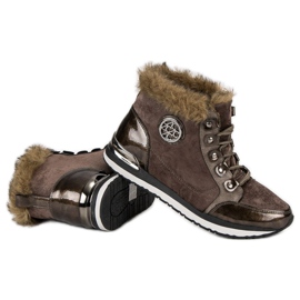 Aclys Modne vezane tenisice smeđa 2