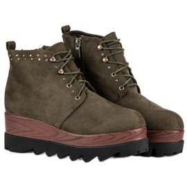 Kylie Čizme od antilopa zelena 1