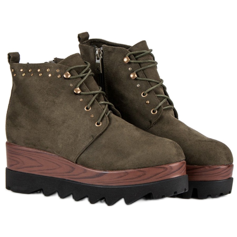 Kylie Čizme od antilopa zelena 1