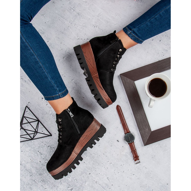 Kylie Čizme od antilopa crno 1