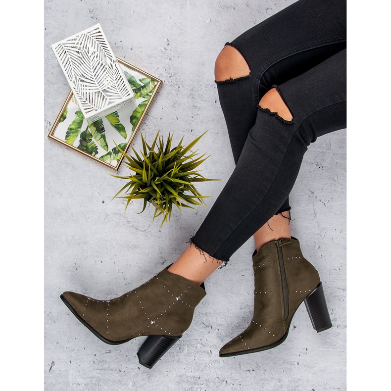 Kylie Čizme od haki antilopa višebojan zelena 1