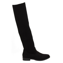 Crne čizme za bedra BM102 crne crno 2