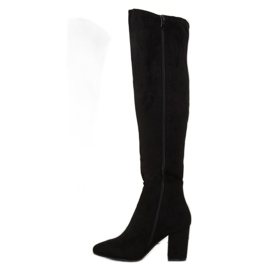 Crne čizme s visokim potpeticama BH133-HB crne crno 2