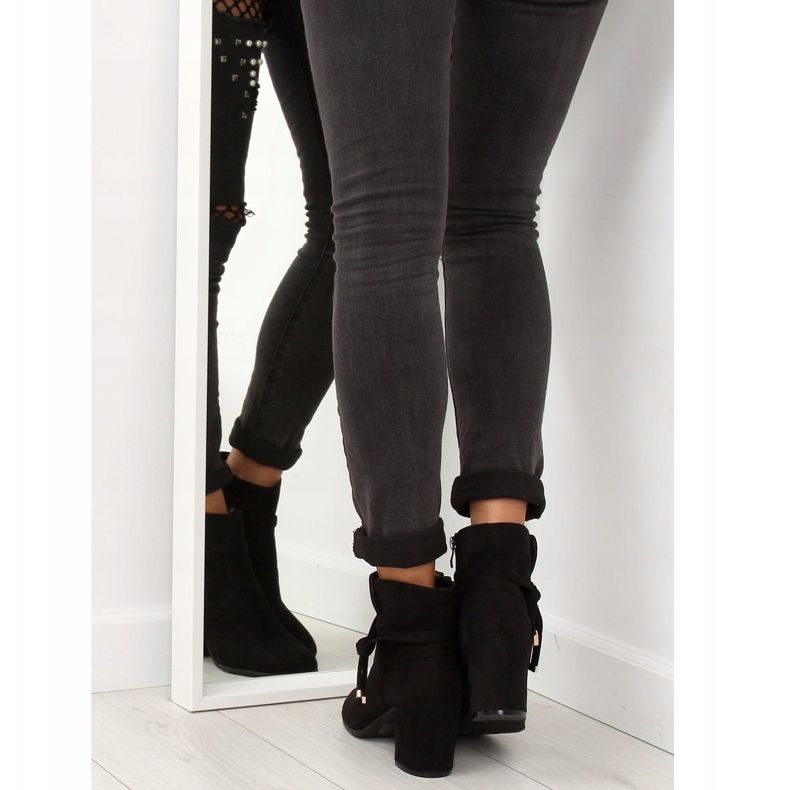 Crne YL56 Crne čizme s visokim potpeticama crno 1