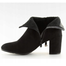 Crne YL56 Crne čizme s visokim potpeticama crno 2