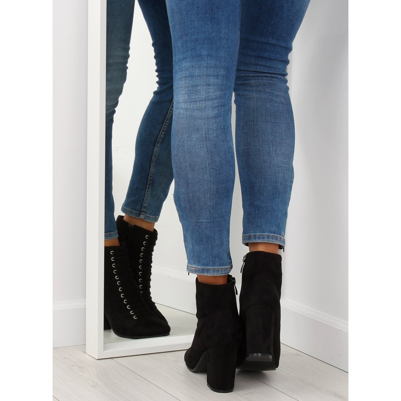 Čizme na stabilnoj peti crne SP03 Crne crno 1