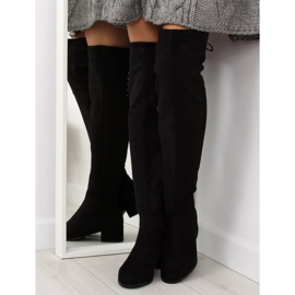 Crne čizme na visoku petu BH129-HB crna 2