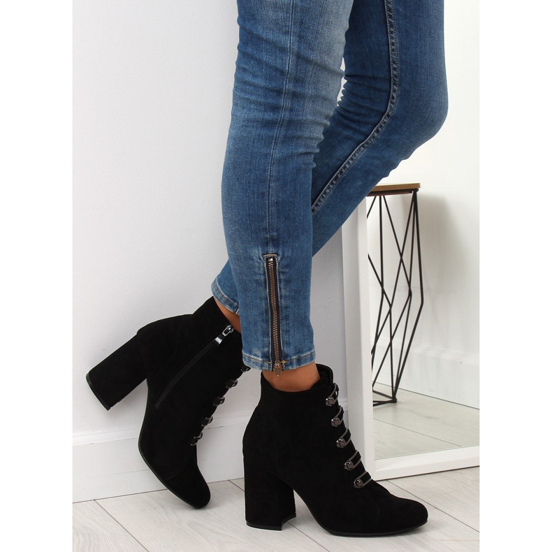 Crne OM-15 Crne čizme s visokim potpeticama crna 2