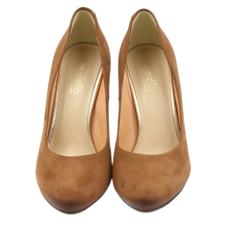 Espinto formalne pumpe crvene pumpe na ukrasnom postu smeđa 3